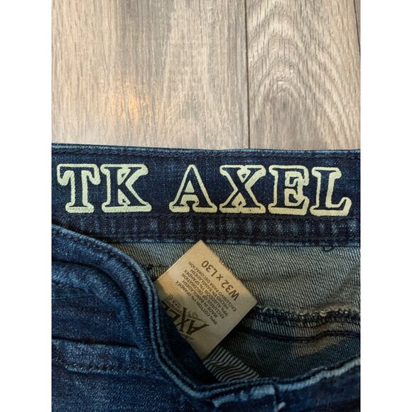 TK Axel Mens W32 L30 Slim Boot Blue Denim Jeans - Picture 2 of 5